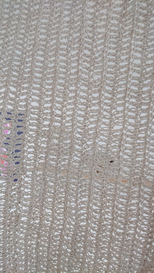 Joanne White ‘Can’t Swim Back, Scars’. (2019). Crochet Cotton. Mid term Exhibition March 2019