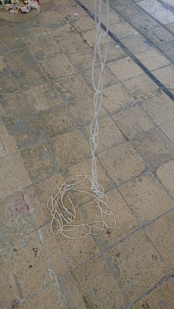 Joanne White ‘Can’t Swim Back, Scars’. (2019). Crochet Cotton. Mid term Exhibition March 2019